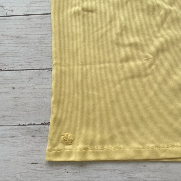 Ralph Lauren Cotton-Blend Tank Top Yellow Size Small minimalists quite luxury - Picture 3 of 5